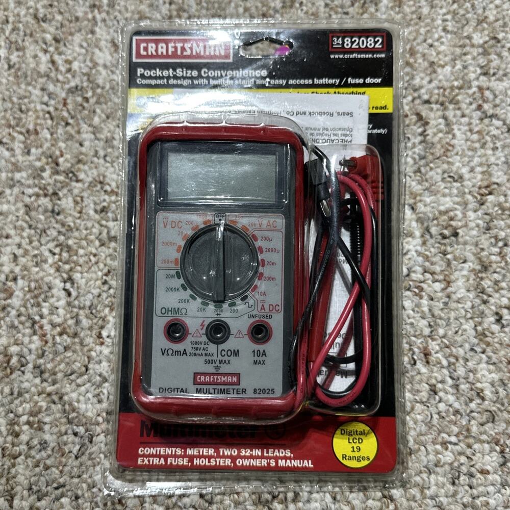 Sears Craftsman 34- 82082 Digital Multimeter NEW AC, DC, OHMS EUC